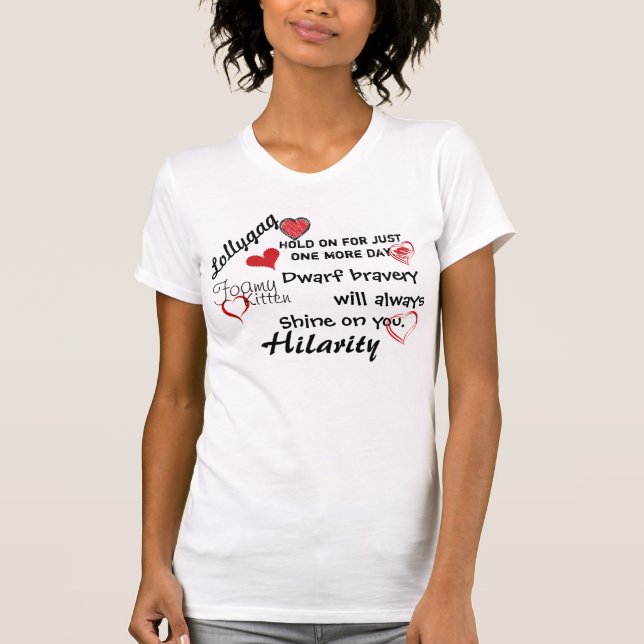 T-shirt Hilaridade de Lollygag (Frente)