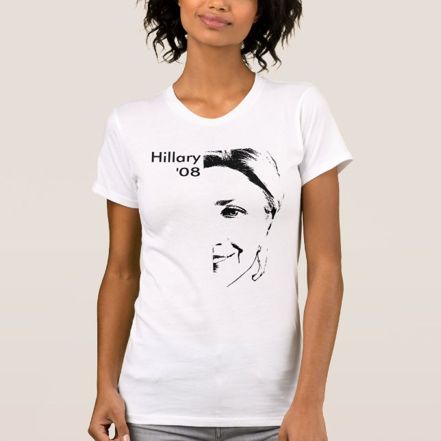 T-shirt Hillary '08 (Frente)