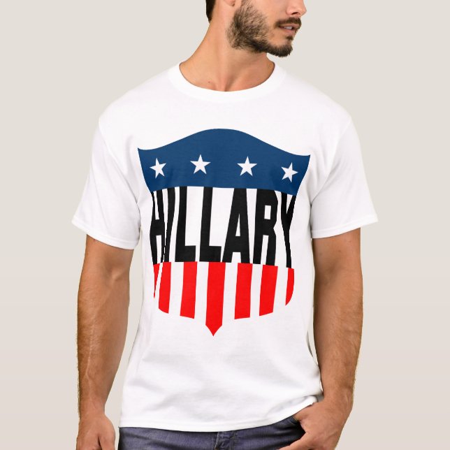 T-shirt hillary clinton 08. estrelas e listras. (Frente)
