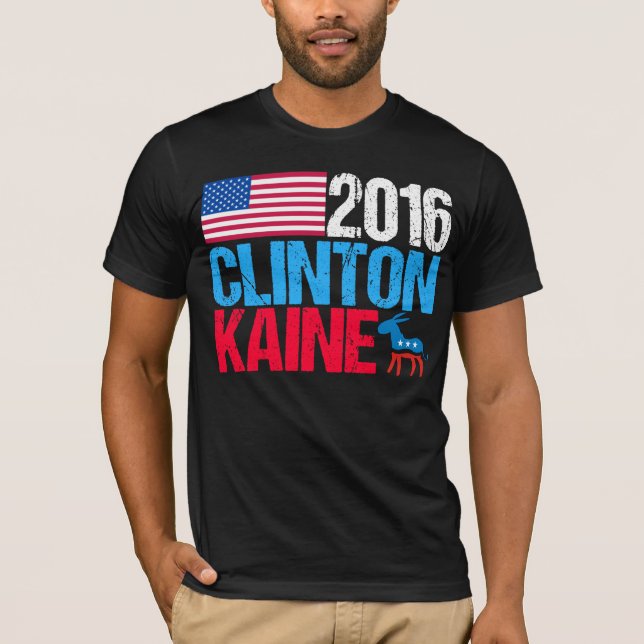 T-shirt Hillary Clinton 2016 Tim Kaine (Frente)
