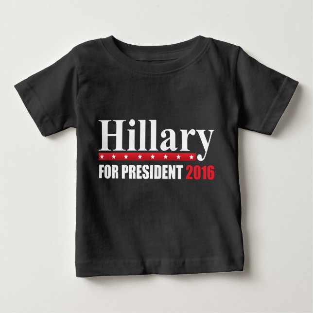 T-shirt Hillary Clinton Para Presidente (Frente)