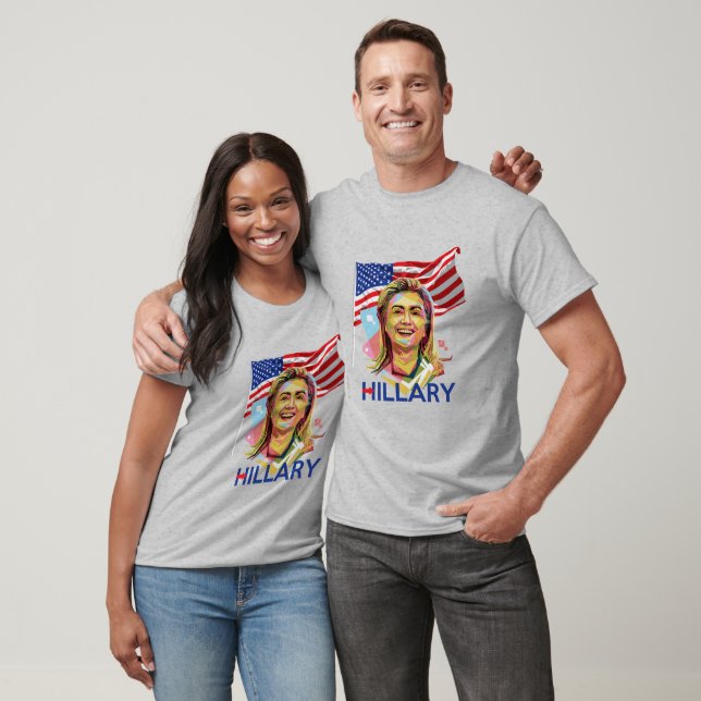 T-shirt Hillary Clinton para presidente 2016 (Unissex)