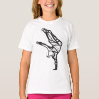 Hip Hop Dance Ringer Tee (Meninas)
