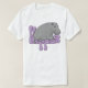 T-shirt Hipopótamo pesado - roxo (Frente do Design)