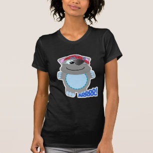T-shirt Hipopótamo pirata Goofkins fofo