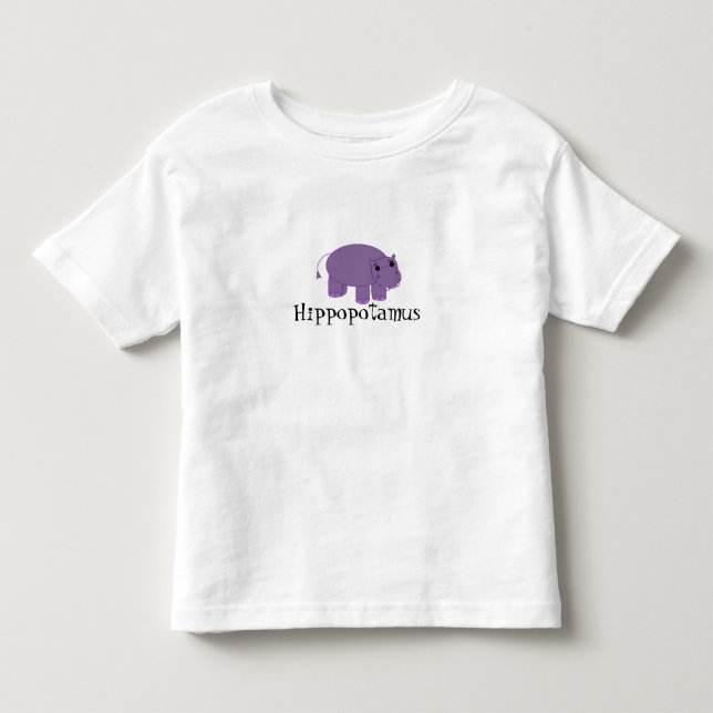 T-shirt Hipopótamo Roxo (Frente)
