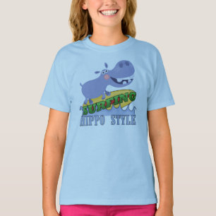 T-shirt Hippopotamus do surfista