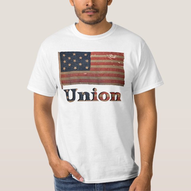 T-shirt História da bandeira ✨ Vintage da União da Guerra  (Frente)