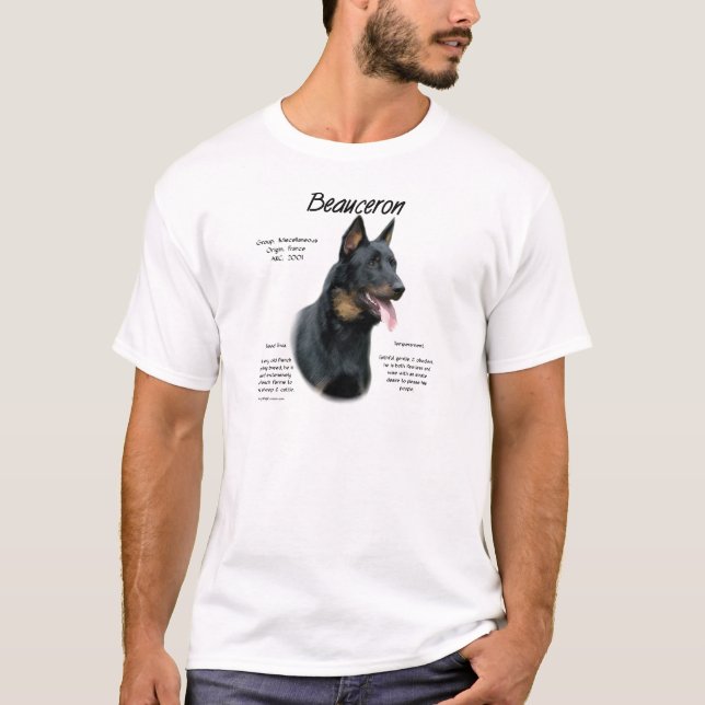 T-shirt História de Beauceron; Tudo Sobre Belas (Frente)