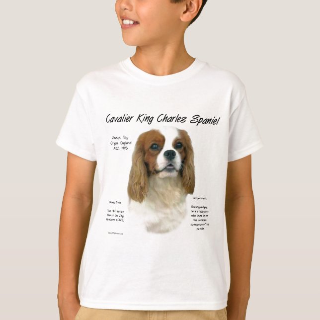 T-shirt História do Cavalier King Charles Spaniel (Blenhei (Frente)