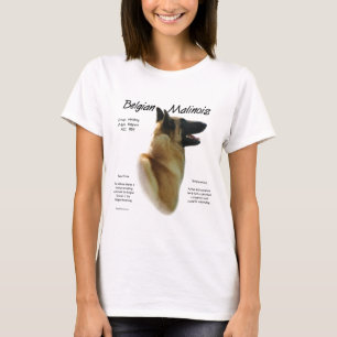 T-shirt História Malinois belga; tudo sobre Malinois