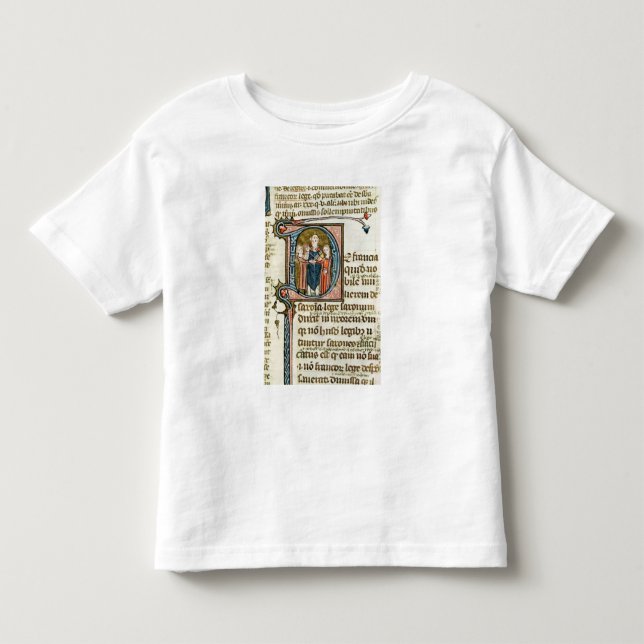 T-shirt Historiado "D" inicial que representa um padre (Frente)