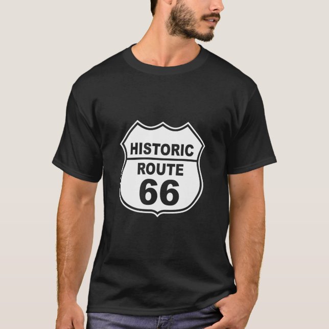 T-shirt histórico da rota 66 (Frente)
