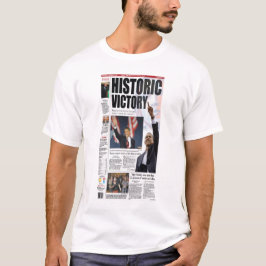 T-shirt histórico da vitória de Obama