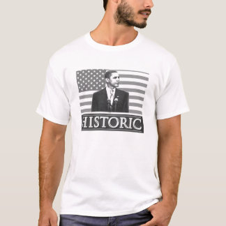T-shirt "histórico" de Barack Obama (branco)