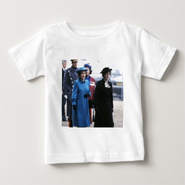 T-shirt HM Queen Elizabeth II-Margaret Thatcher (Frente)