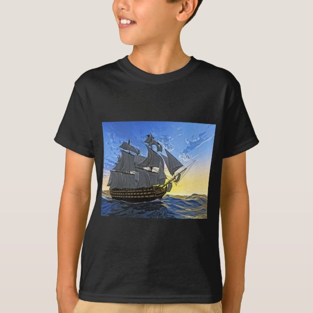 T-shirt HMS Victory no alvorecer (Frente)
