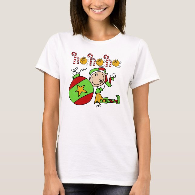 T-shirt Ho Ho Ho Holiday Elf (Frente)