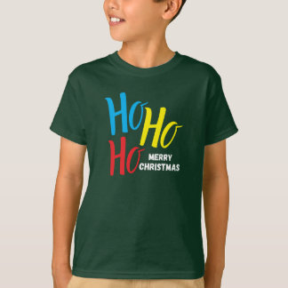T-Shirt : Ho Ho Ho Merry Christmas (green)