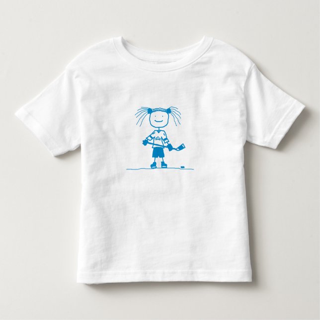 T-shirt Hockey com Stick BLU (Frente)