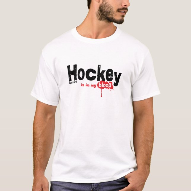 T-shirt Hockey está no meu sangue (Frente)