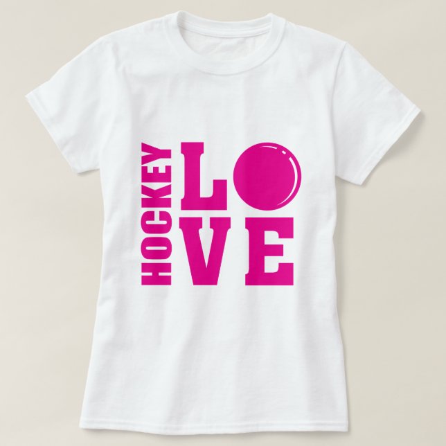 T-shirt Hockey Love (Frente do Design)
