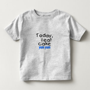 T-shirt Hoje Eu Comi Yum (azul) Bolo
