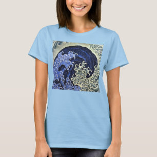 T-shirt Hokusai Feminine Wave Japonês Vintage BFine Art