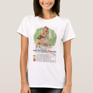 T-shirt holandês velho 1943 do ANÚNCIO do limpad