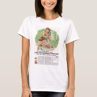 T-shirt holandês velho 1943 do ANÚNCIO do limpador