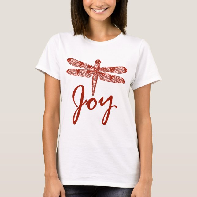 T-shirt Holiday Joy Dragonfly (Frente)