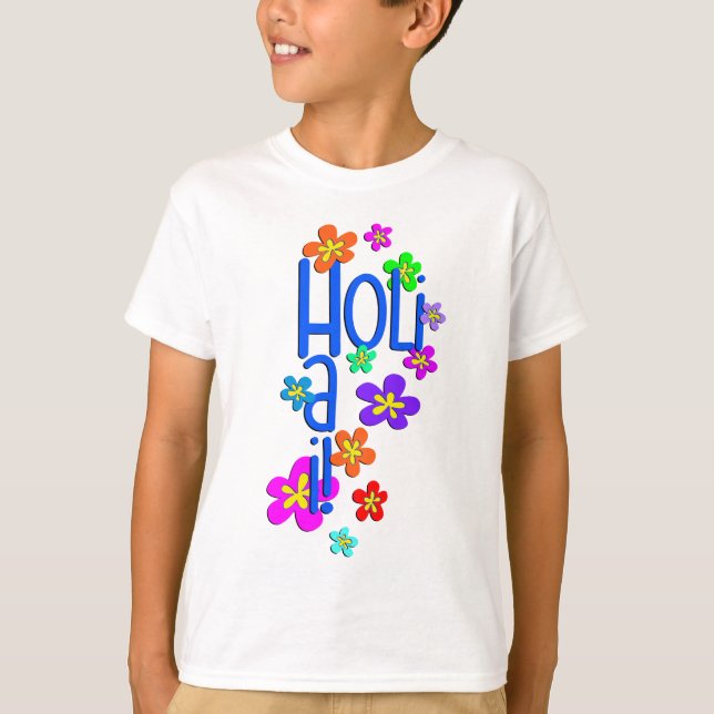 T-shirt HoliES - flores HOLI HAI 2 (Frente)