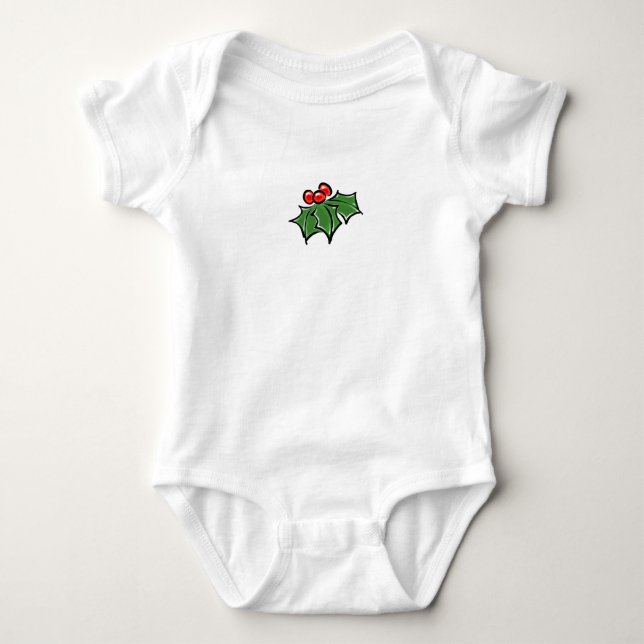 T-shirt Holly Leaves, Holly berry, botânica de férias dive (Frente)