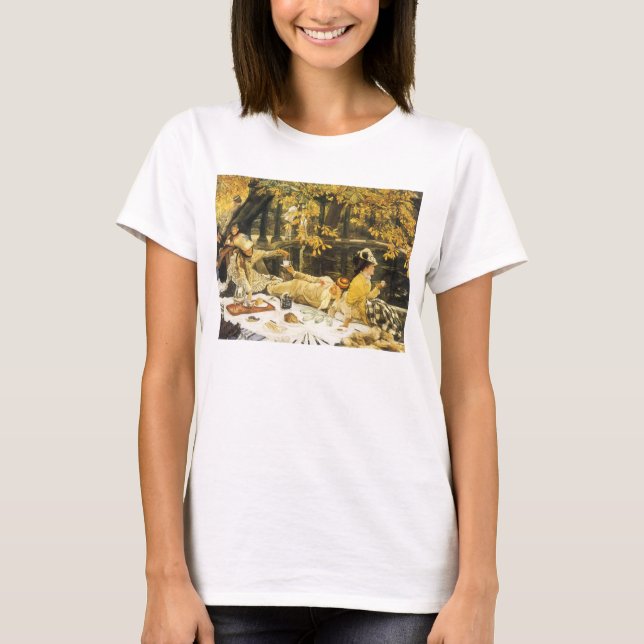 T-shirt Holyday, o piquenique de James Tissot, Arte Vitori (Frente)