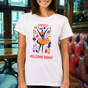 T-Shirt Home Ballerina de Boas-vindas Personalizad