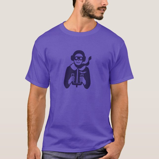 T-Shirt Homem Aviador Roxo (Frente)