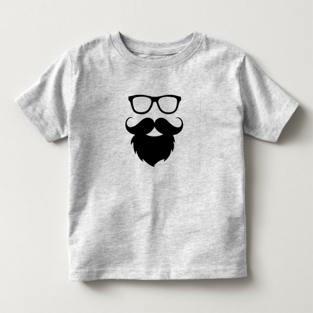 T-shirt Homem com Barba Engraçada Totalmente Crescida (Frente)