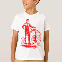 Homem com Penny Farthing - Vermelho