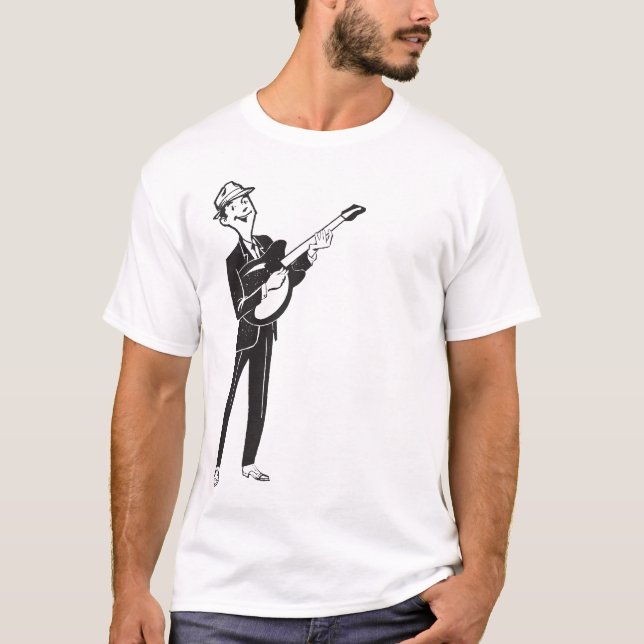 T-shirt Homem da guitarra (Frente)