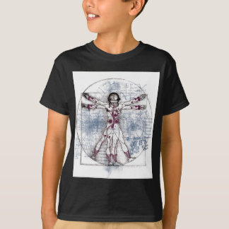 T-shirt HOMEM de U.V (homem universal de Vitruvian)
