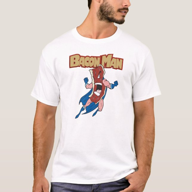 T-shirt Homem do bacon (Frente)