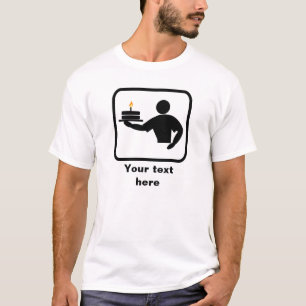 T-shirt Homem do cozimento com imagem do bolo --
