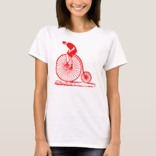 T-shirt Homem em um Farthing da moeda de um centavo -