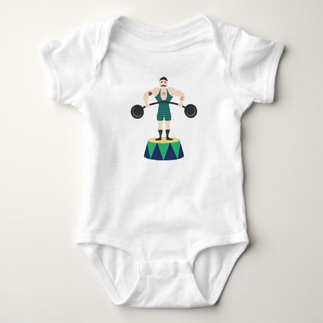 T-shirt Homem forte do circo (Frente)