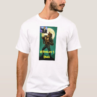 T-shirt Homem-lobo, obama, homens-lobo 4 Obama