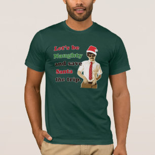 T-shirt Homem rude do papai noel do bigode dos anos 70