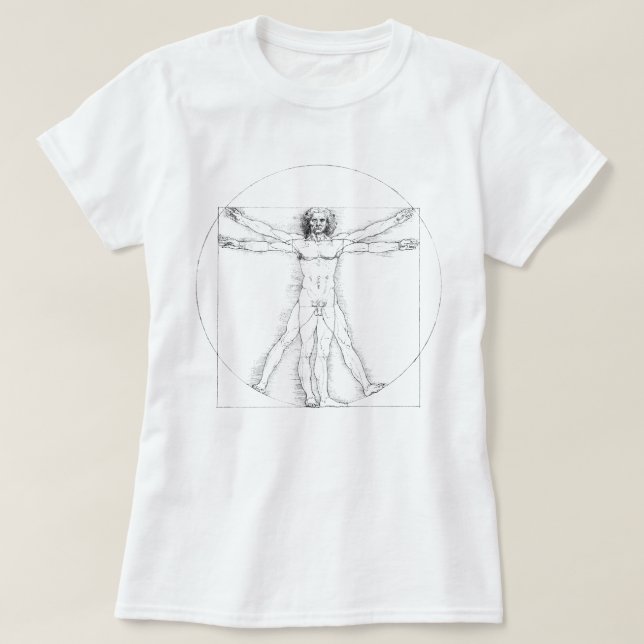 T-Shirt Homem Vitruviano (Frente do Design)