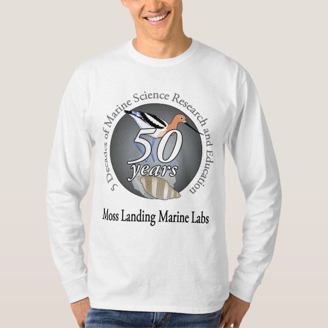 T-shirt (homens): A Longo-Capa, pássaro/inverte (Frente)