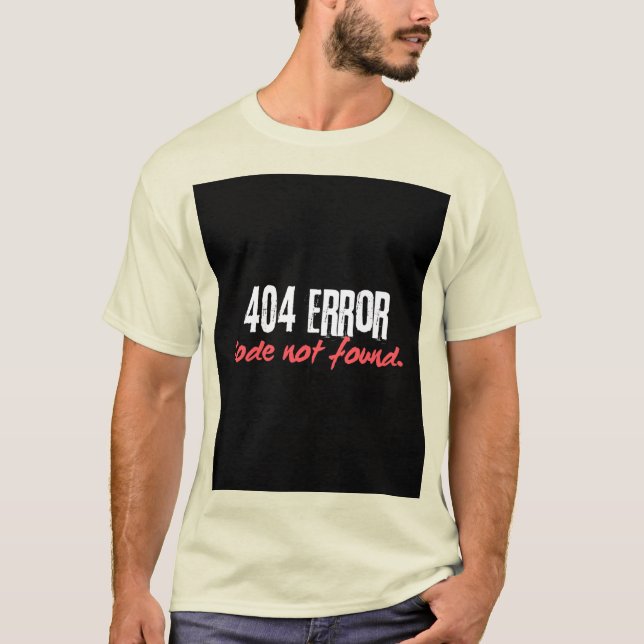 T-Shirt Homens de Erro 404 (Frente)