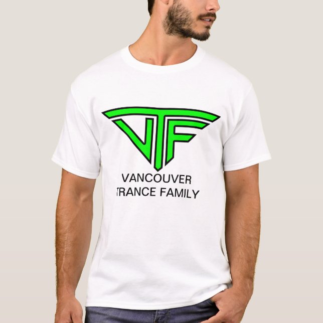 T-shirt Homens de VTF (logotipo verde elétrico) (Frente)